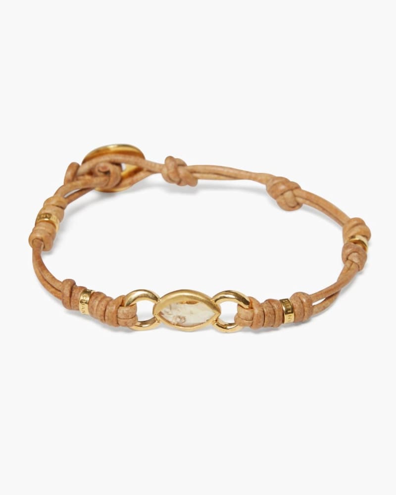 Front of a size O/S Reina Single Wrap Bracelet in Citrine in Citrine by CHAN LUU. | dia_product_style_image_id:331337